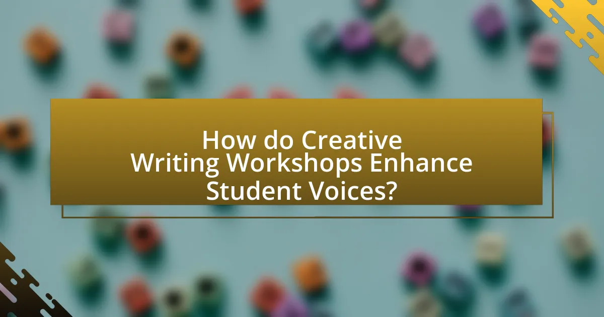 How do Creative Writing Workshops Enhance Student Voices?