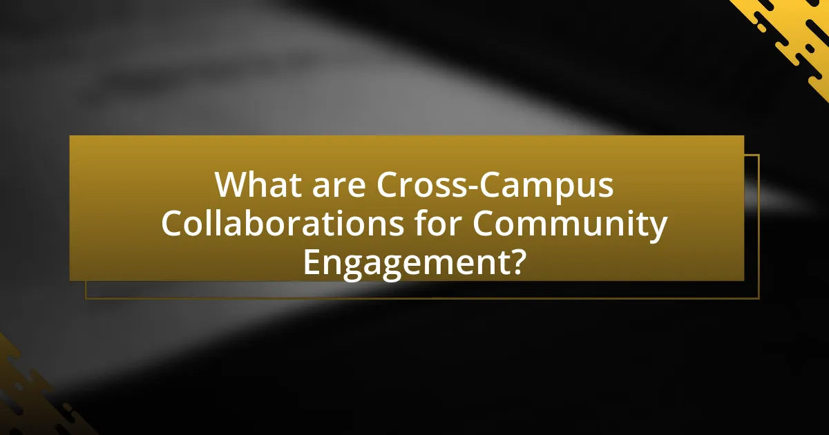 What are Cross-Campus Collaborations for Community Engagement?
