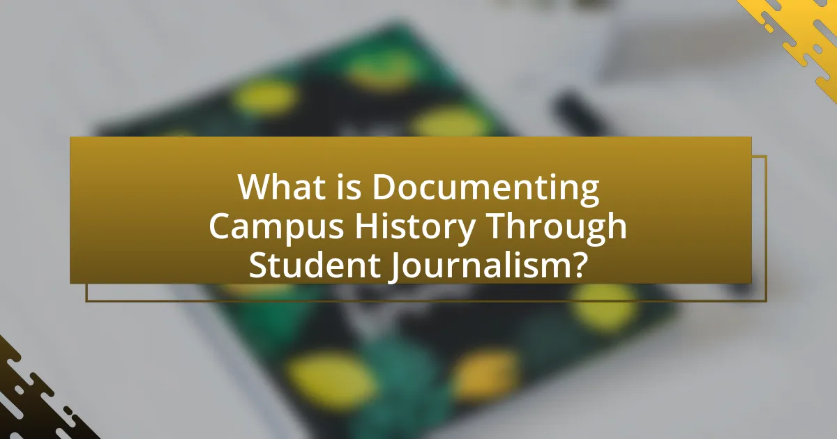 What is Documenting Campus History Through Student Journalism?
