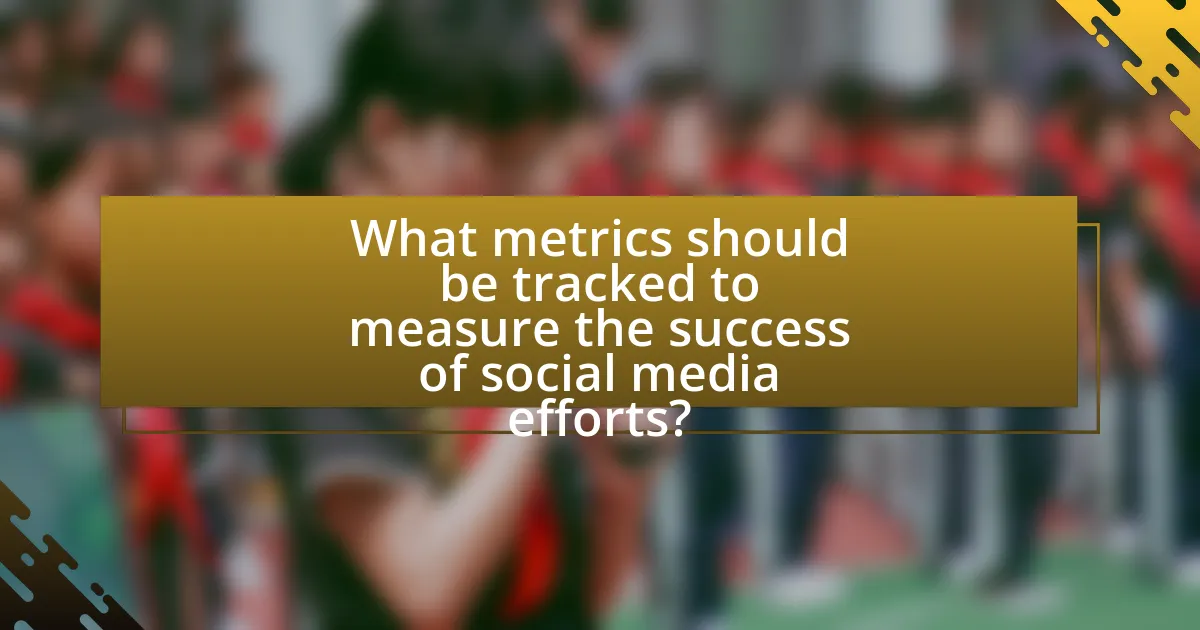 What metrics should be tracked to measure the success of social media efforts?